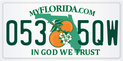 FL license plate 0535QW