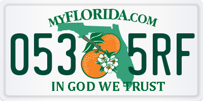 FL license plate 0535RF