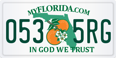 FL license plate 0535RG