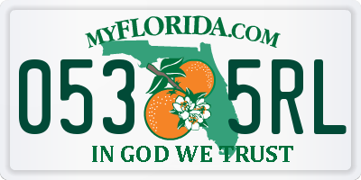 FL license plate 0535RL