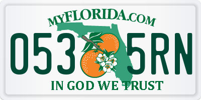 FL license plate 0535RN