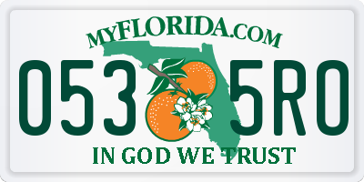 FL license plate 0535RO