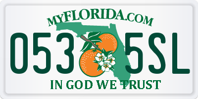 FL license plate 0535SL