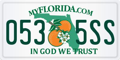 FL license plate 0535SS