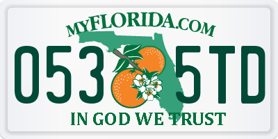 FL license plate 0535TD