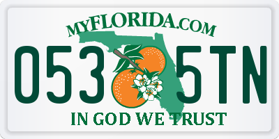 FL license plate 0535TN