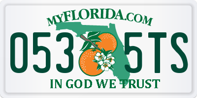 FL license plate 0535TS