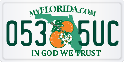 FL license plate 0535UC