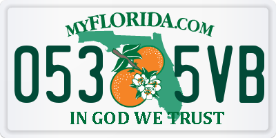 FL license plate 0535VB