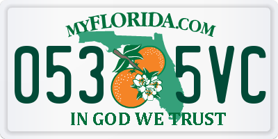 FL license plate 0535VC