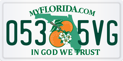 FL license plate 0535VG