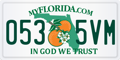 FL license plate 0535VM