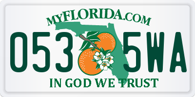 FL license plate 0535WA