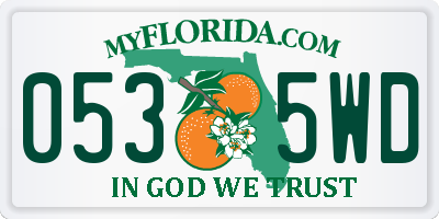 FL license plate 0535WD