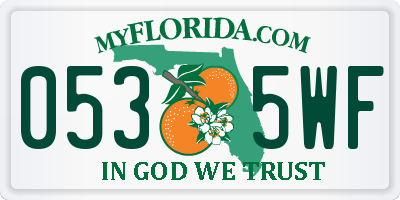 FL license plate 0535WF