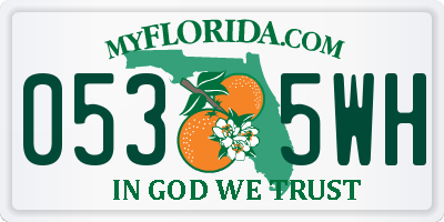 FL license plate 0535WH