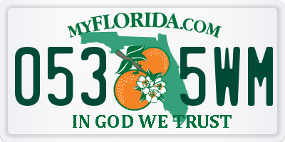 FL license plate 0535WM