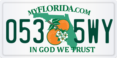 FL license plate 0535WY