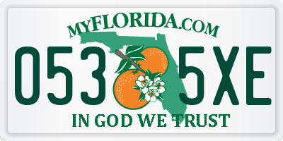 FL license plate 0535XE
