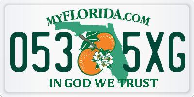 FL license plate 0535XG