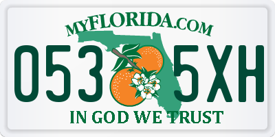 FL license plate 0535XH