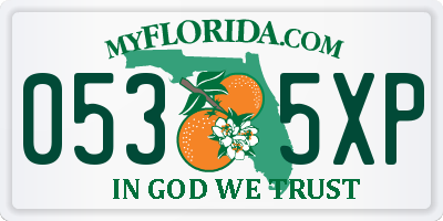 FL license plate 0535XP