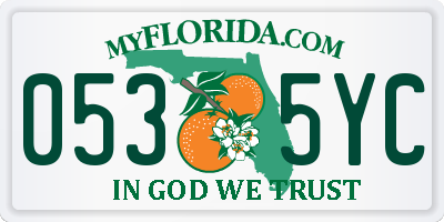FL license plate 0535YC