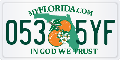 FL license plate 0535YF