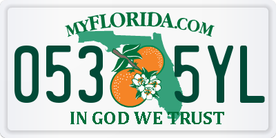 FL license plate 0535YL