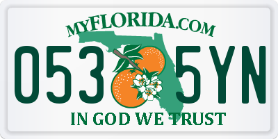 FL license plate 0535YN