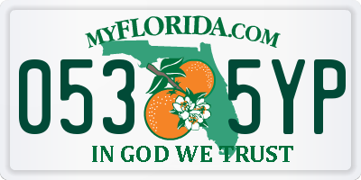 FL license plate 0535YP