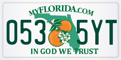 FL license plate 0535YT