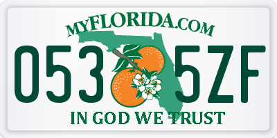 FL license plate 0535ZF