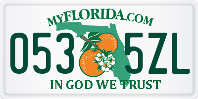 FL license plate 0535ZL