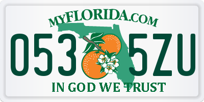 FL license plate 0535ZU