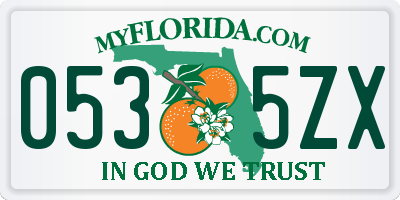 FL license plate 0535ZX