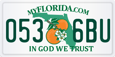 FL license plate 0536BU