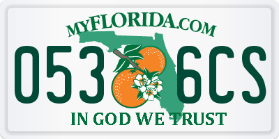 FL license plate 0536CS