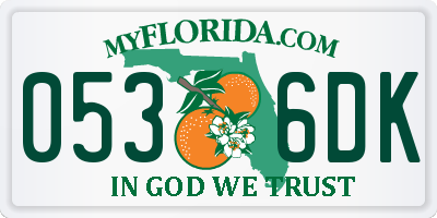FL license plate 0536DK