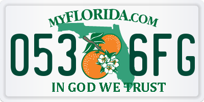 FL license plate 0536FG