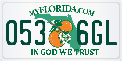 FL license plate 0536GL