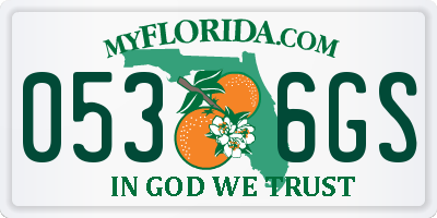 FL license plate 0536GS