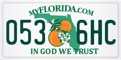 FL license plate 0536HC
