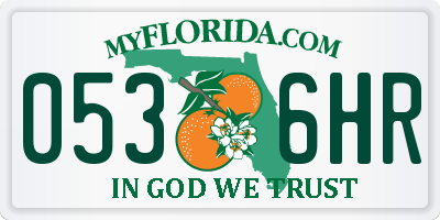 FL license plate 0536HR