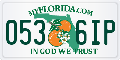 FL license plate 0536IP