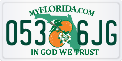 FL license plate 0536JG