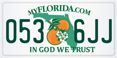 FL license plate 0536JJ