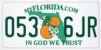 FL license plate 0536JR