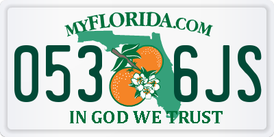 FL license plate 0536JS