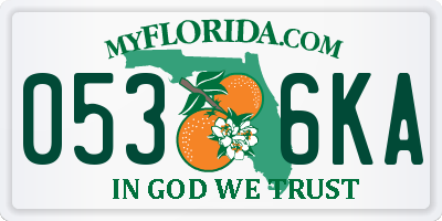 FL license plate 0536KA